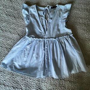 Powder Blue Baby Doll Top